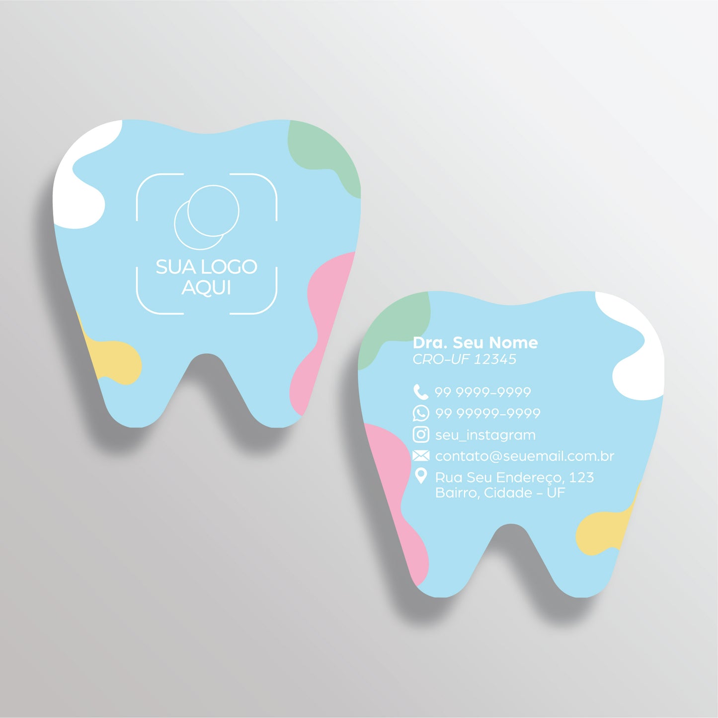 Cartão de Visita em Formato Dentinho | Modelo 001