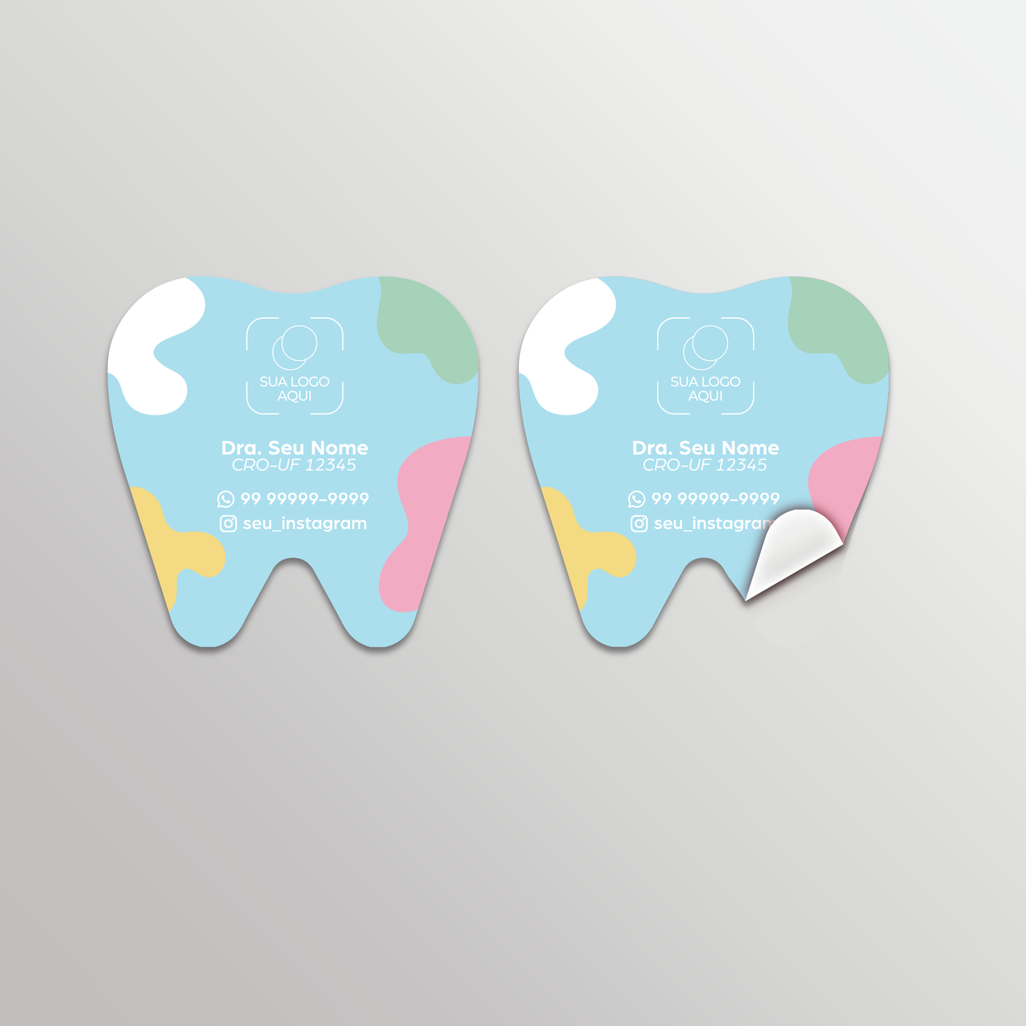 Adesivo Formato Dentinho | Modelo 001
