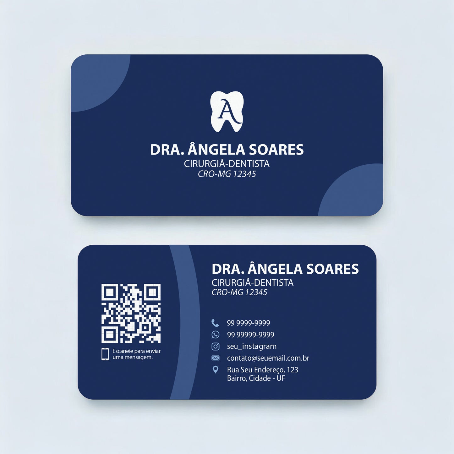 Cartão de Visita com Cantos Arredondados | Modelo 003