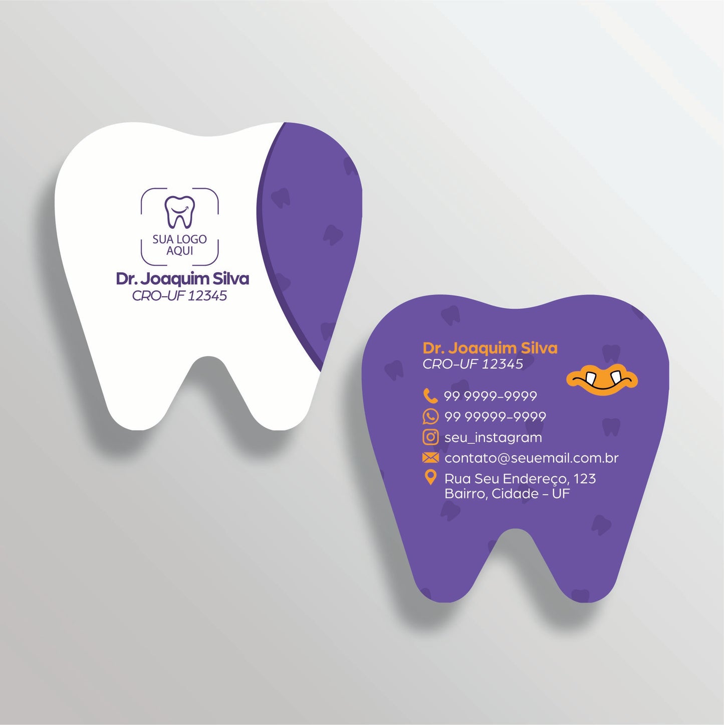 Cartão de Visita em Formato Dentinho | Modelo 005
