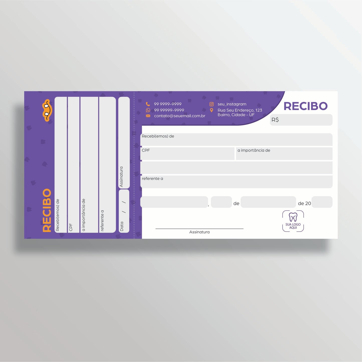 Recibo com Canhoto | Modelo 005