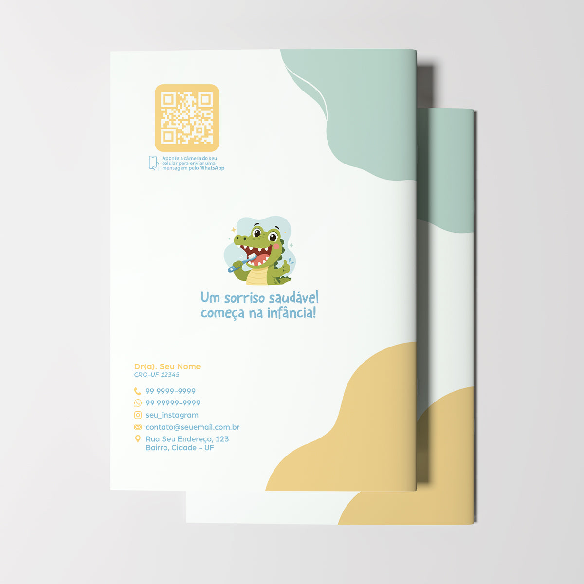 Carteira de Acompanhamento Odontológico Econômica 8 Páginas | Modelo 011