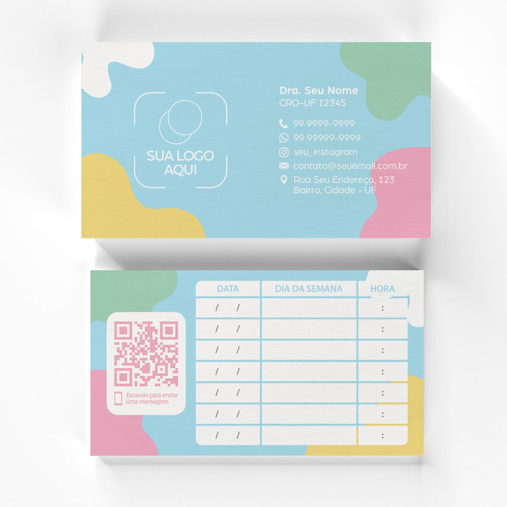 Cartão de Retorno Retangular | Modelo 001