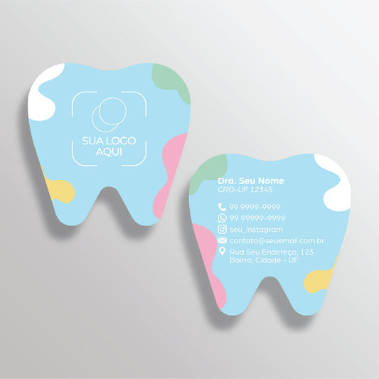 Cartão de Visita em Formato Dentinho | Modelo 001