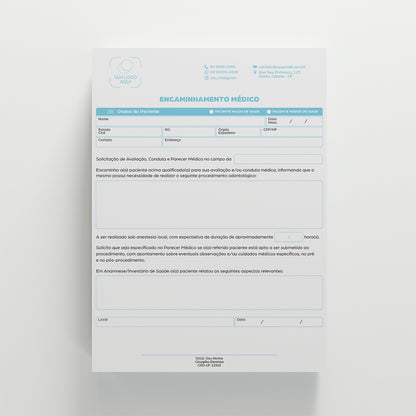 Carta de Encaminhamento Odontológico | Modelo 001