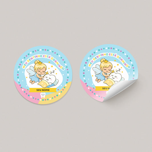 Adesivo Redondo Dente Dormindo | Modelo 002
