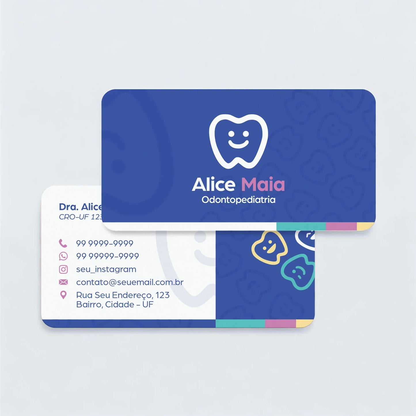 Cartão de Visita com Cantos Arredondados | Modelo 002