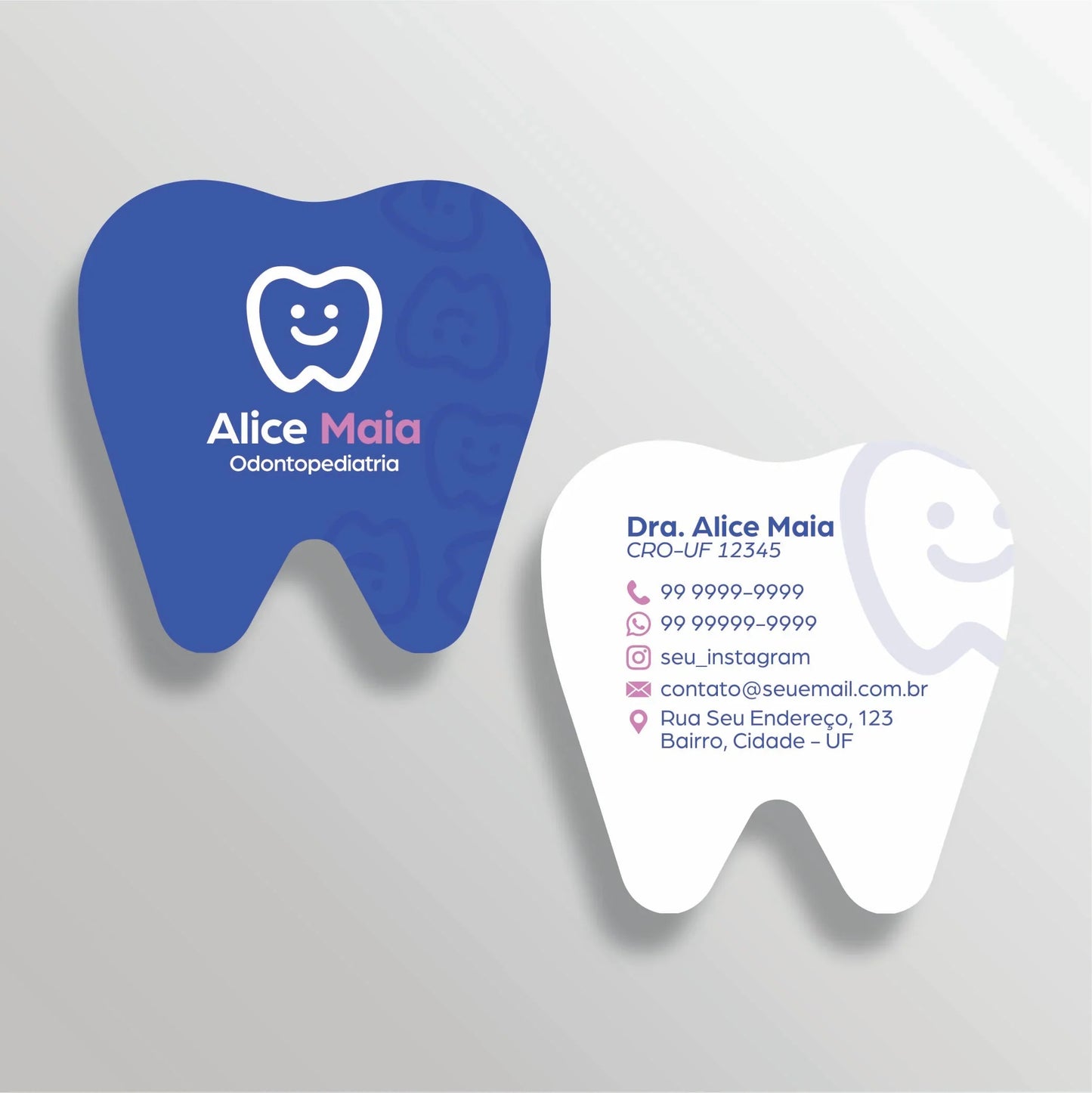 Cartão de Visita em Formato Dentinho | Modelo 002