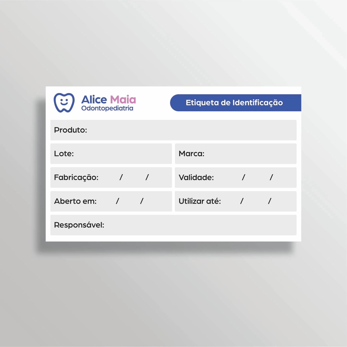 Etiqueta de Identificação BOPP | Modelo 002