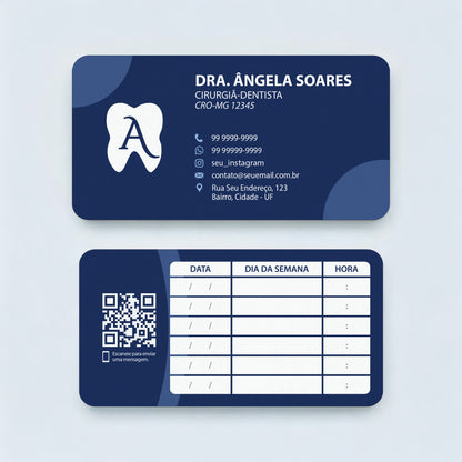 Cartão de Retorno com Cantos Arredondados | Modelo 003