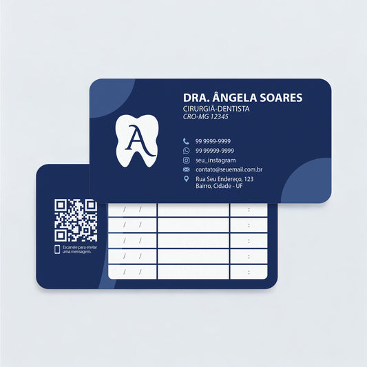 Cartão de Retorno com Cantos Arredondados | Modelo 003