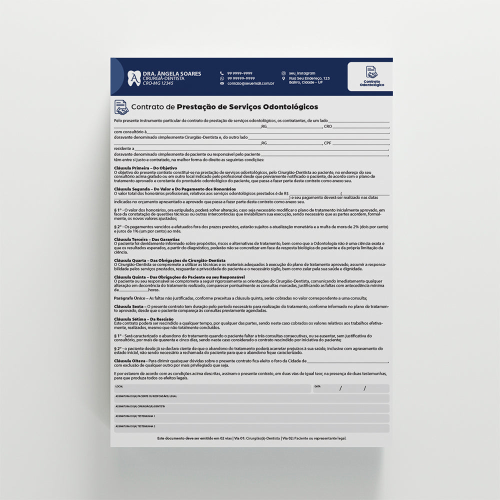 Contrato de Prestação de Serviço | Modelo 003
