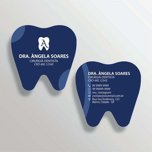 Cartão de Visita em Formato Dentinho | Modelo 003