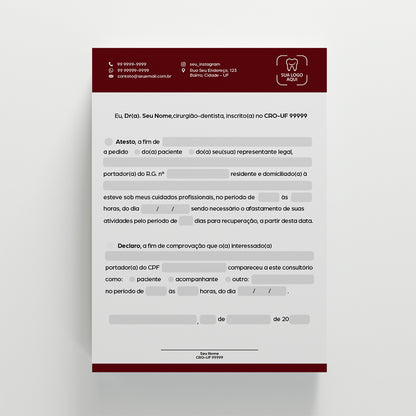 Kit de Papelaria Odontológica Essencial