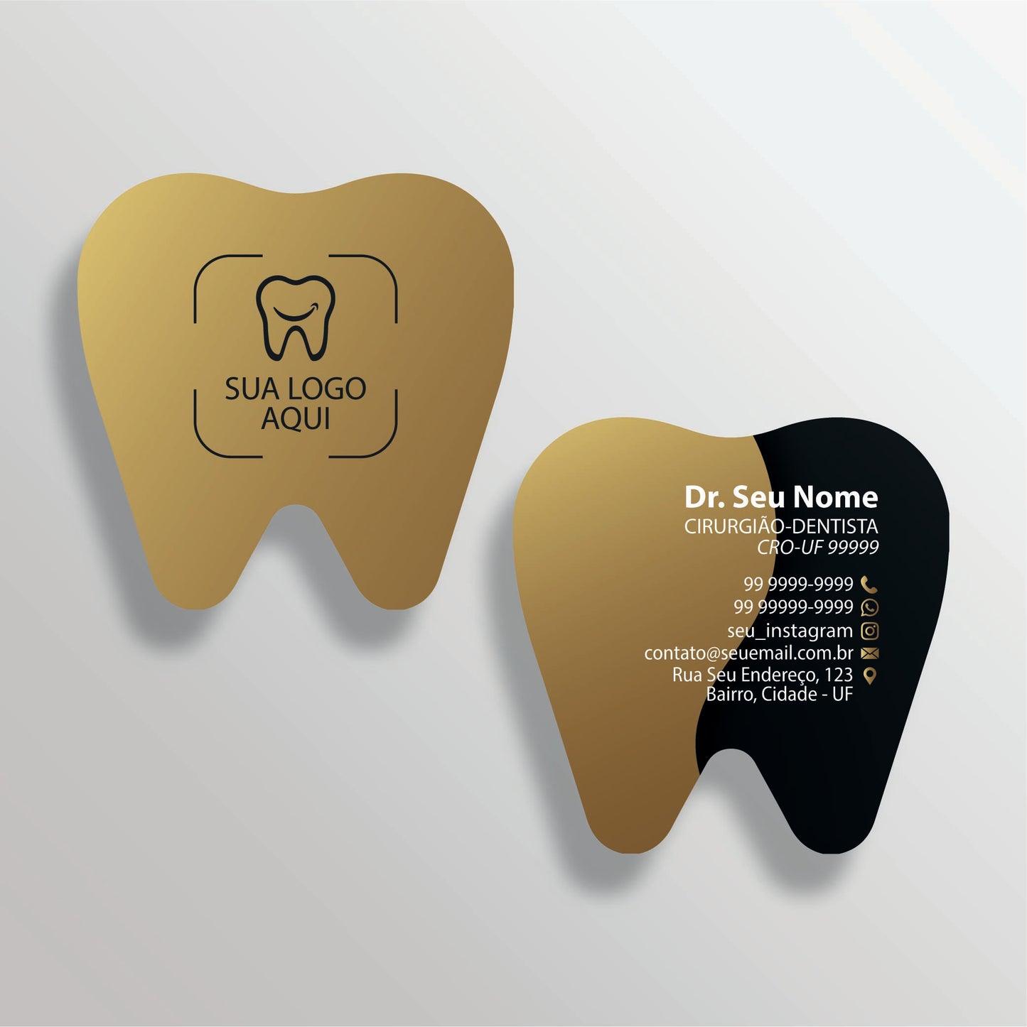Cartão de Visita em Formato Dentinho | Modelo 004