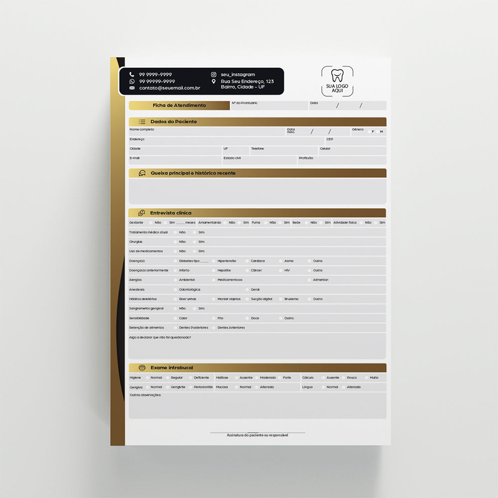 Ficha Clínica Completa | Modelo 004