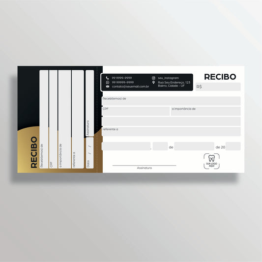 Recibo com Canhoto | Modelo 004