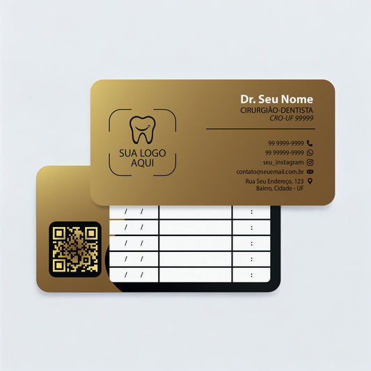 Cartão de Retorno com Cantos Arredondados | Modelo 004