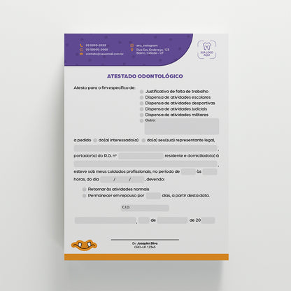 Atestado Odontológico | Modelo 005