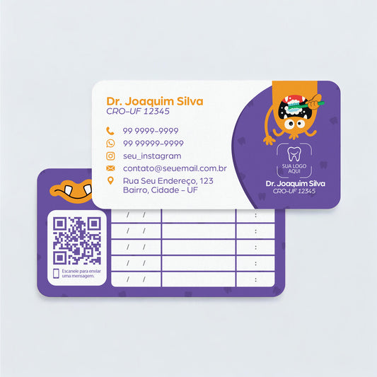 Cartão de Retorno com Cantos Arredondados | Modelo 005