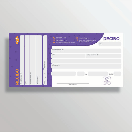 Recibo com Canhoto | Modelo 005