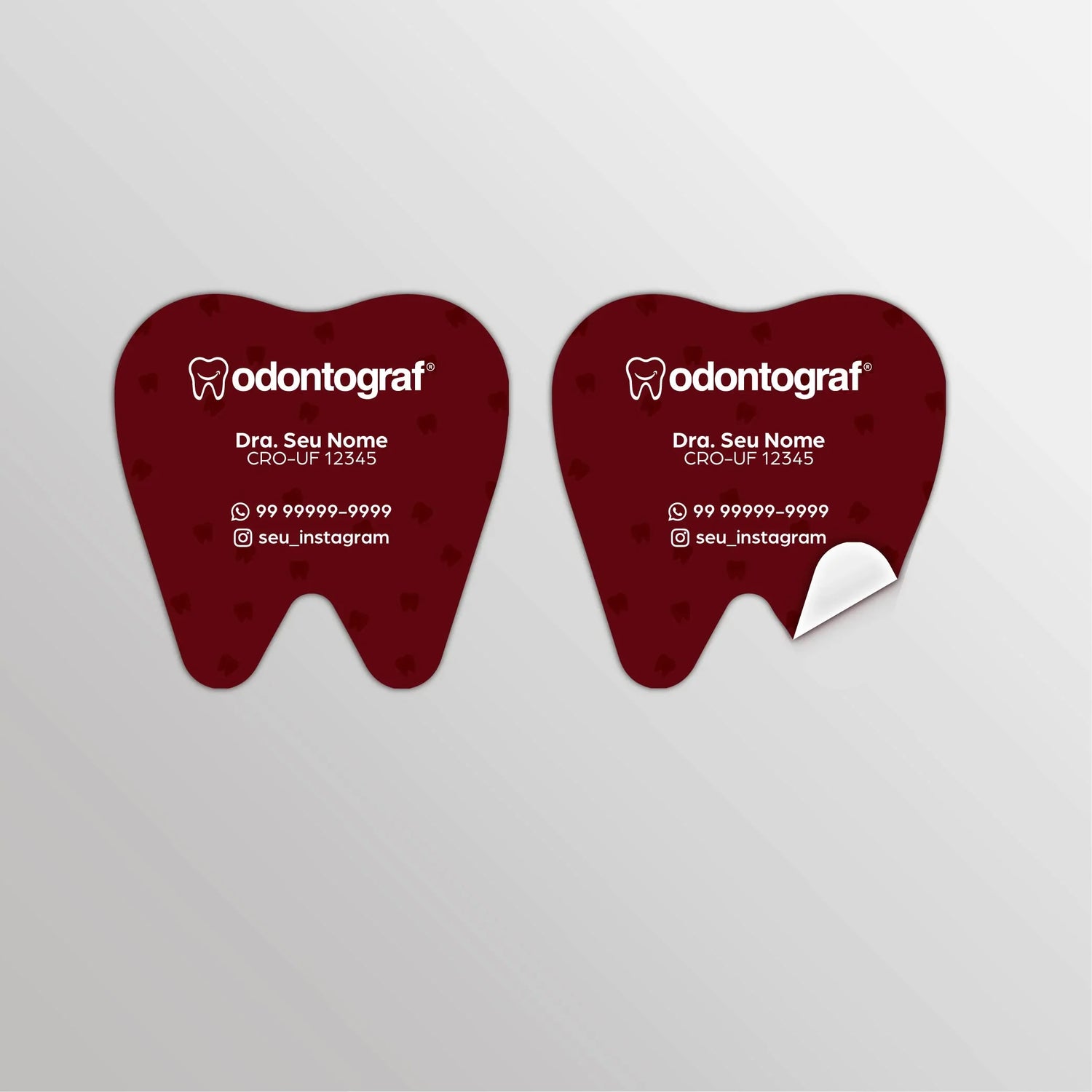 Adesivo Formato Dentinho | Modelo 001 - OdontoGraf