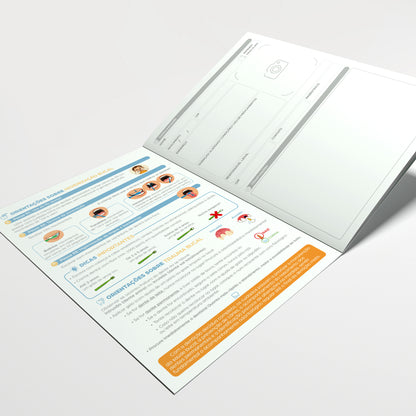 Carteira de Acompanhamento Odontológico Profissional 12 Páginas | Modelo 011