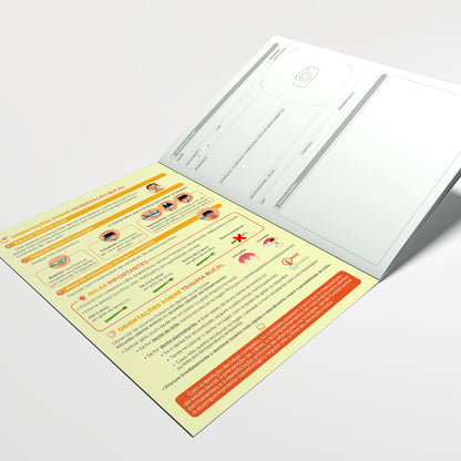 Carteira de Acompanhamento Odontológico Profissional 12 Páginas | Modelo 006