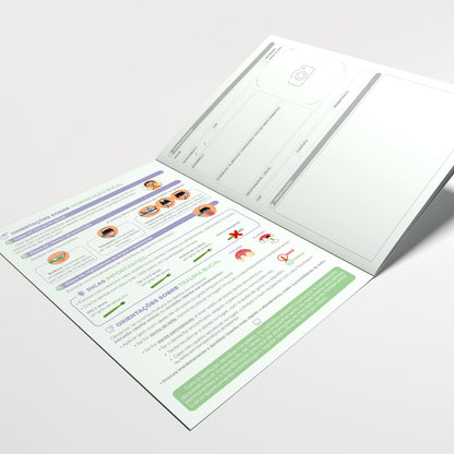 Carteira de Acompanhamento Odontológico Profissional 12 Páginas | Modelo 009