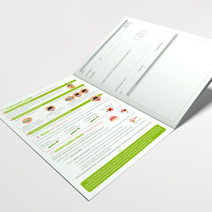 Carteira de Acompanhamento Odontológico Profissional 12 Páginas | Modelo 008