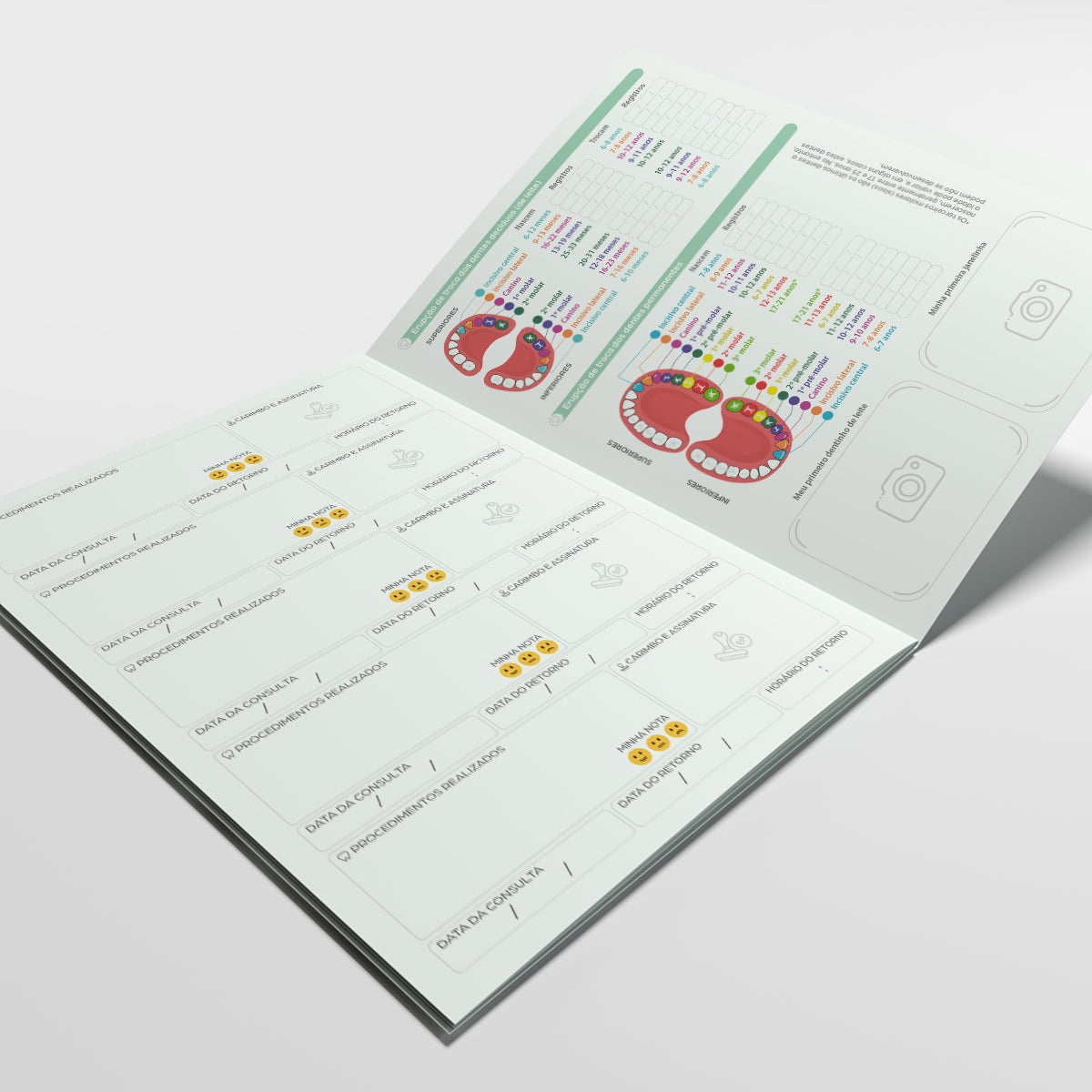 Carteira de Acompanhamento Odontológico Econômica 8 Páginas | Modelo 001