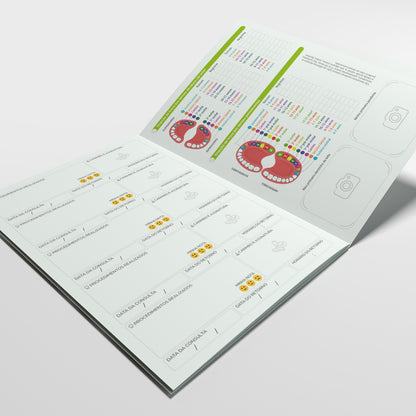 Carteira de Acompanhamento Odontológico Econômica 8 Páginas | Modelo 008
