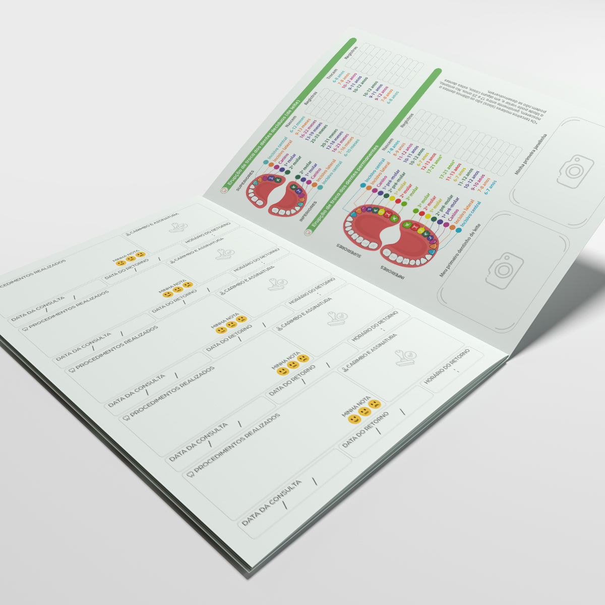 Carteira de Acompanhamento Odontológico Econômica 8 Páginas | Modelo 007
