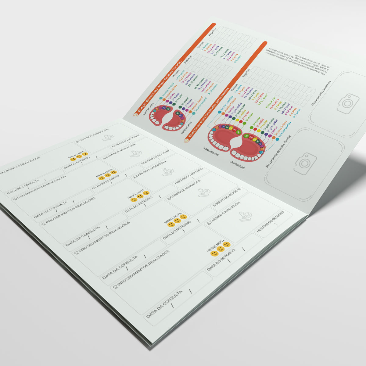 Carteira de Acompanhamento Odontológico Econômica 8 Páginas | Modelo 006