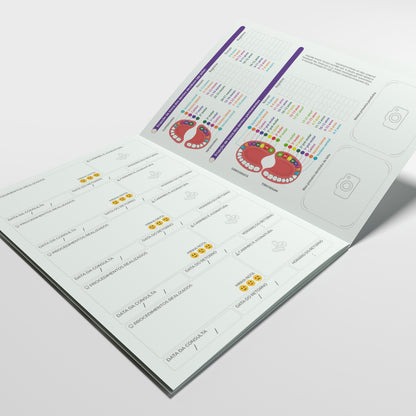 Carteira de Acompanhamento Odontológico Econômica 8 Páginas | Modelo 003
