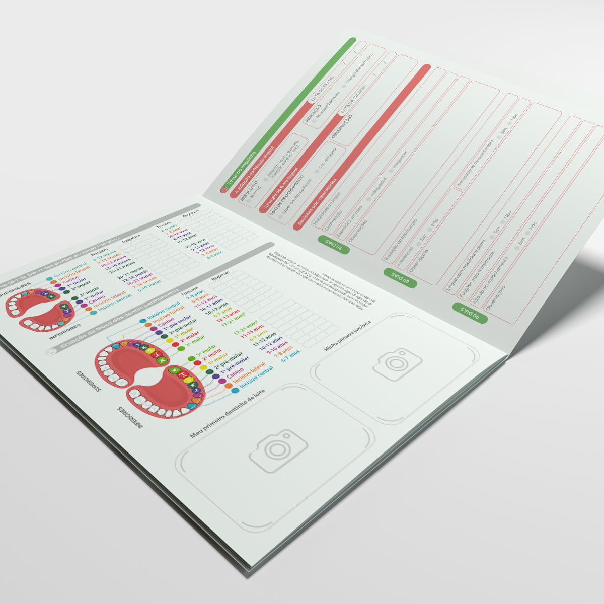 Carteira de Acompanhamento Odontológico Profissional 12 Páginas | Modelo 007