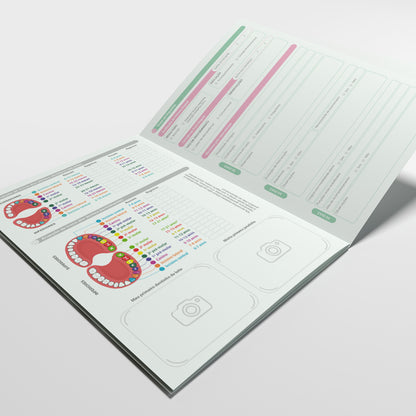 Carteira de Acompanhamento Odontológico Profissional 12 Páginas | Modelo 001