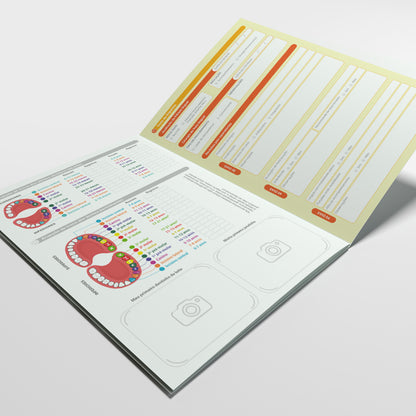 Carteira de Acompanhamento Odontológico Profissional 12 Páginas | Modelo 006