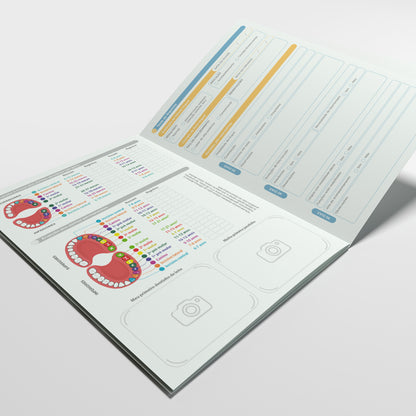 Carteira de Acompanhamento Odontológico Profissional 12 Páginas | Modelo 011