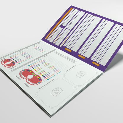 Carteira de Acompanhamento Odontológico Profissional 12 Páginas | Modelo 003