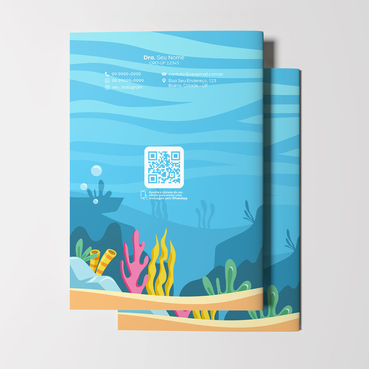 Carteira de Acompanhamento Odontológico Profissional 12 Páginas | Modelo 010