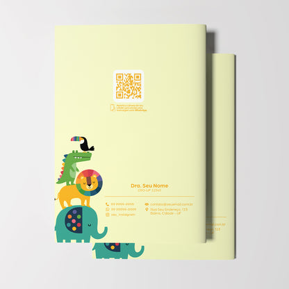 Carteira de Acompanhamento Odontológico Profissional 12 Páginas | Modelo 006