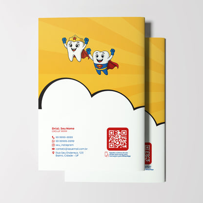 Carteira de Acompanhamento Odontológico Profissional 12 Páginas | Modelo 004