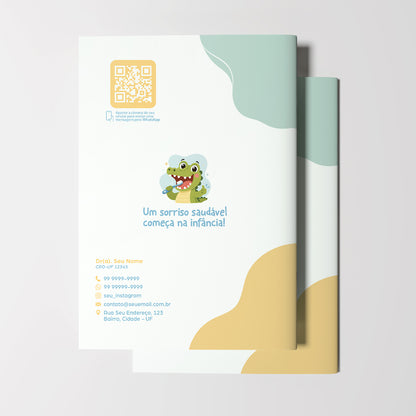 Carteira de Acompanhamento Odontológico Profissional 12 Páginas | Modelo 011