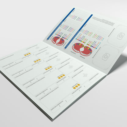 Carteira de Acompanhamento Odontológico Econômica 8 Páginas | Modelo 004
