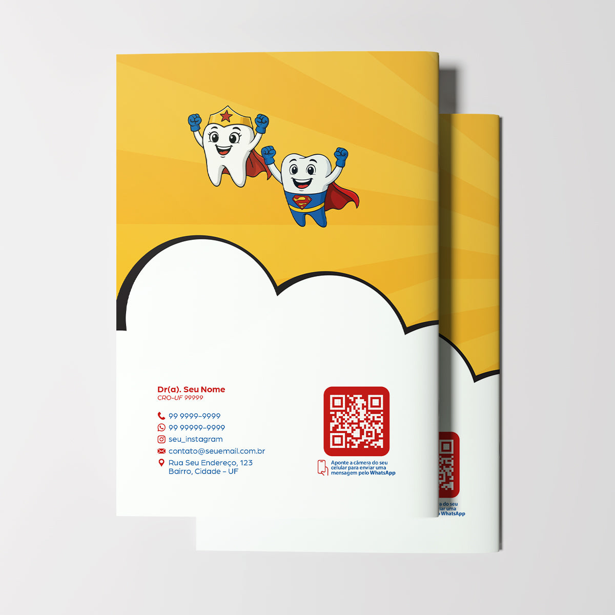 Carteira de Acompanhamento Odontológico Econômica 8 Páginas | Modelo 004