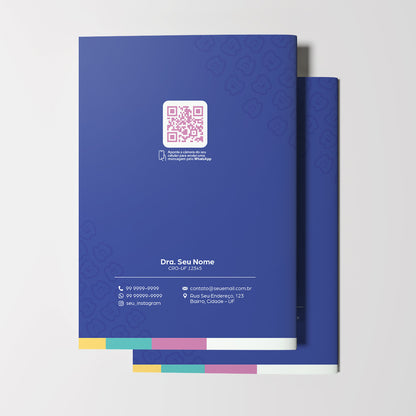 Carteira de Acompanhamento Odontológico Profissional 12 Páginas | Modelo 002