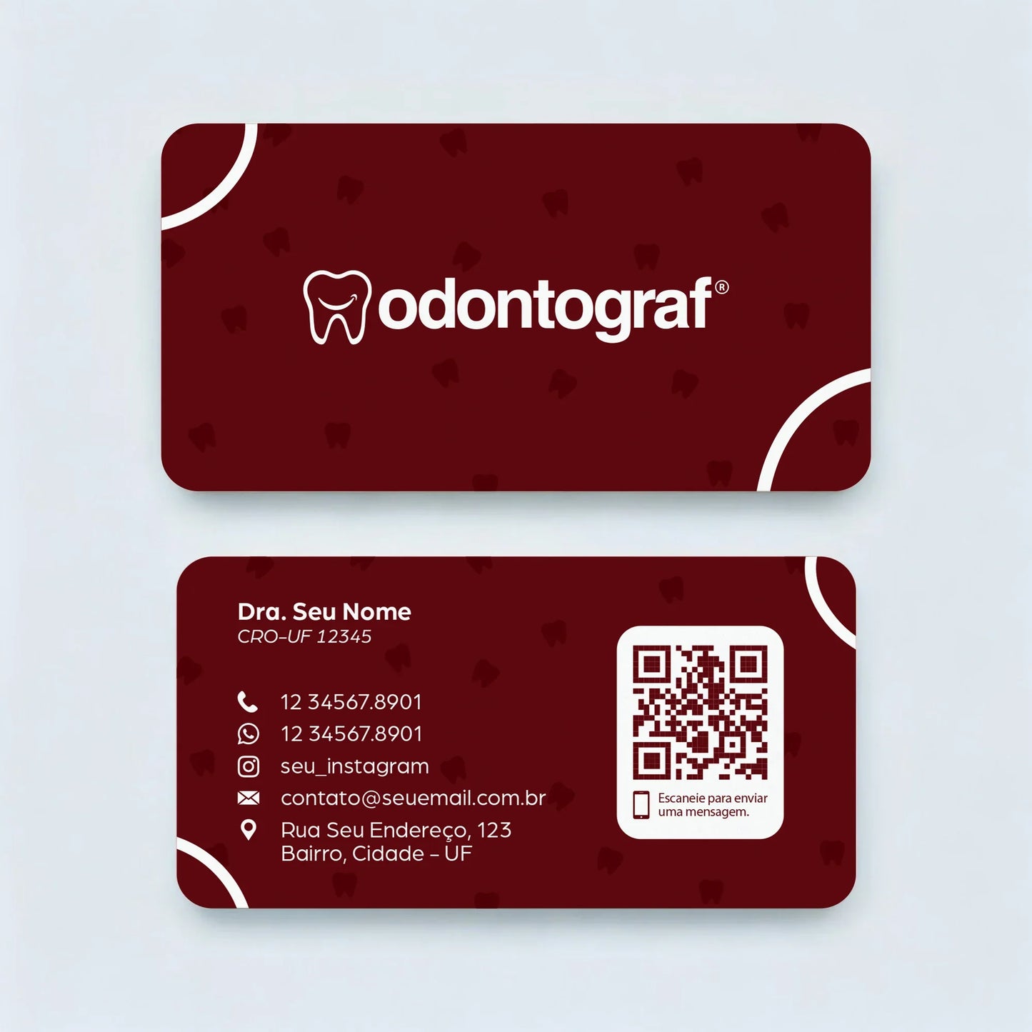 Cartão de Visita com Cantos Arredondados | Modelo 001