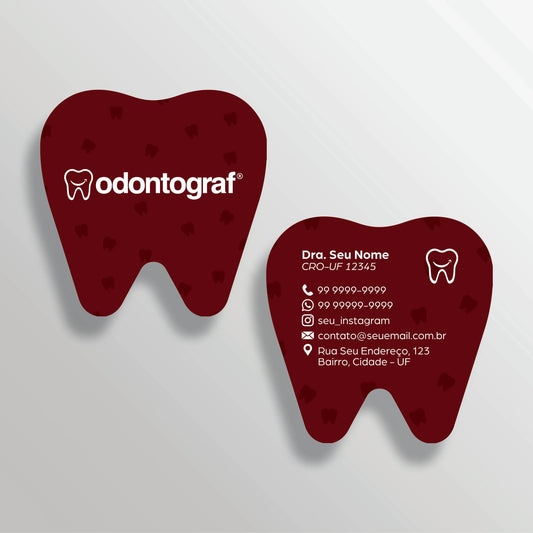 Cartão de Visita em Formato Dentinho | Modelo 001