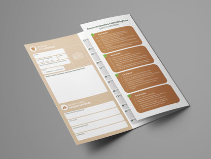 Folder de Acompanhamento Odontológico Editável (Canva) | Modelo 001